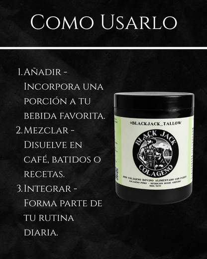 Guía de uso del Colágeno Black Jack Tallow: añadir, mezclar en café o batidos e integrar a tu rutina diaria

